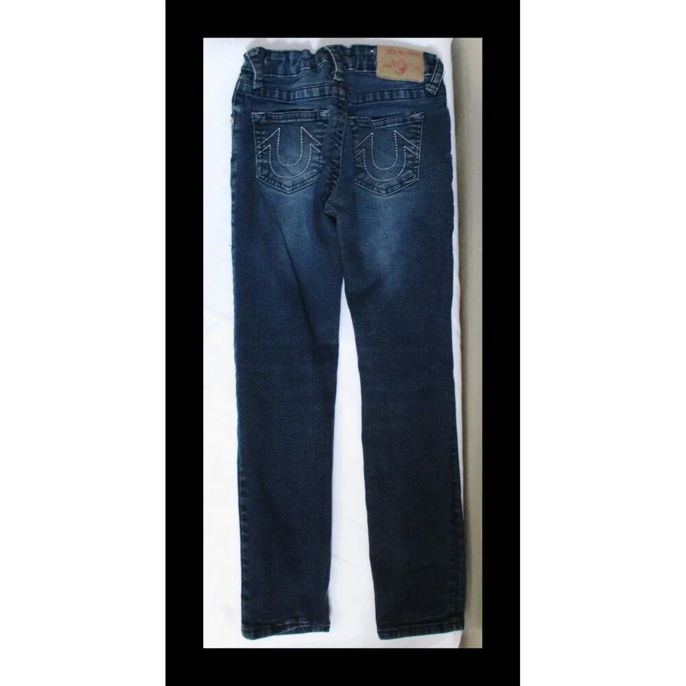 True Religion Girls Size 10 Geno Jeans Relaxed Slim Adjustable 24 Inseam